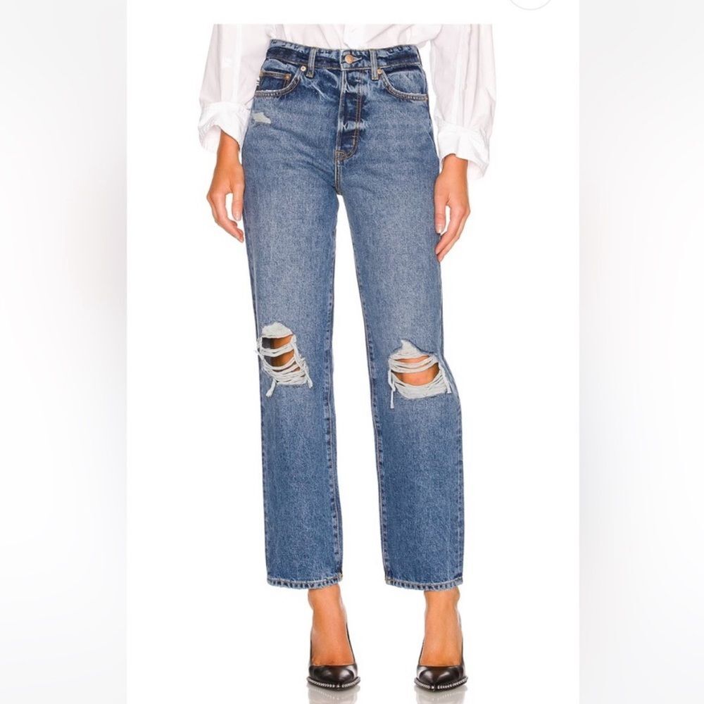 Lovers + Friends Ryan High Rise Loose Straight Jeans Palm Canyon Size 30 NWT